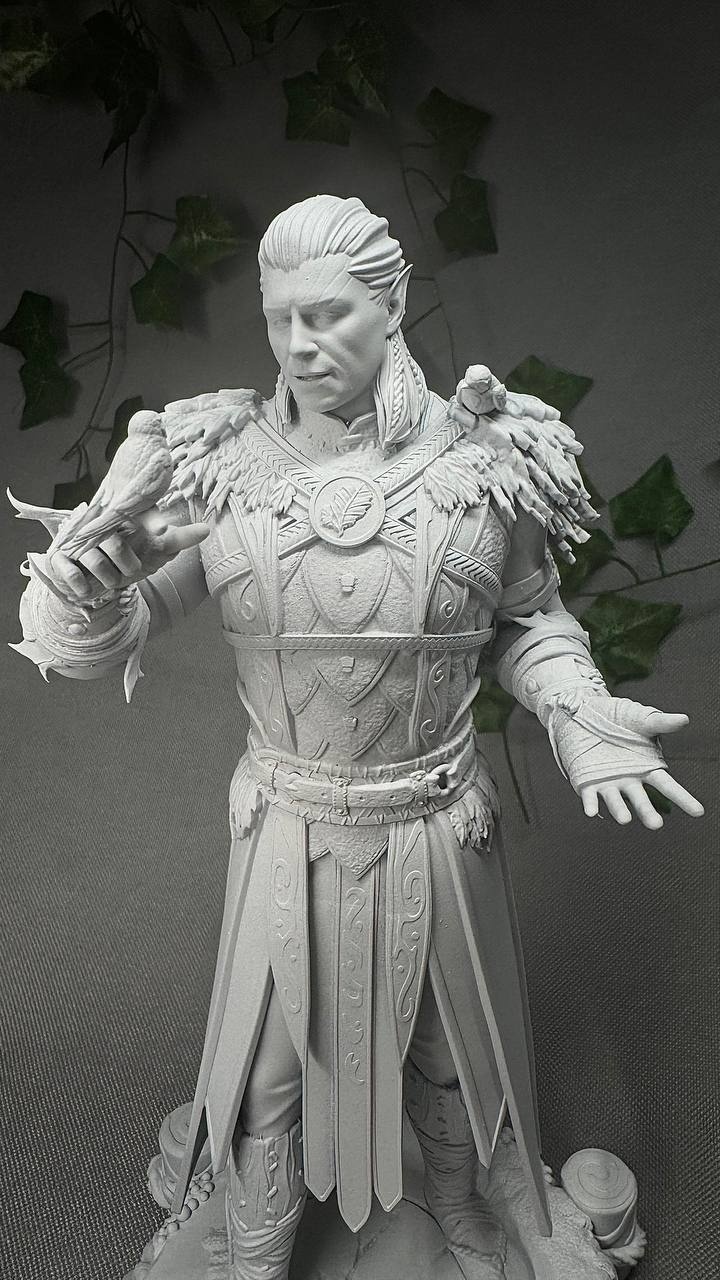3D статуэтка друида Хальсина (Halsin) из Baldur's Gate 3, фотополимерная печать и роспись