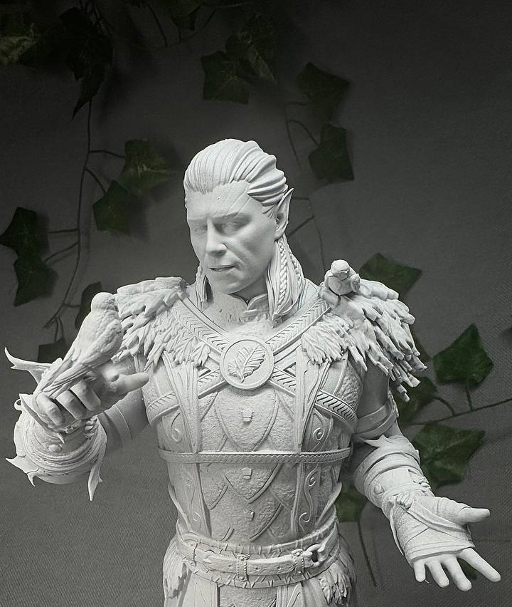 3D статуэтка друида Хальсина (Halsin) из Baldur's Gate 3, фотополимерная печать и роспись