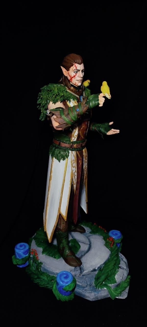 3D статуэтка друида Хальсина (Halsin) из Baldur's Gate 3, фотополимерная печать и роспись