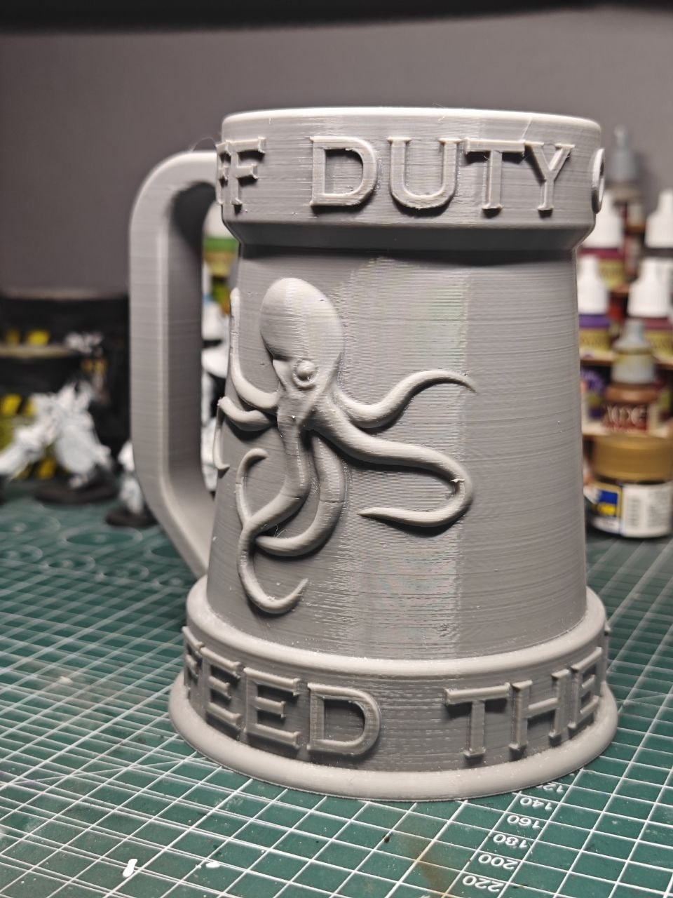 Миниатюра Кракена для настольной игры "Feed the Kraken" (Кто накормит Кракена?), ручная покраска