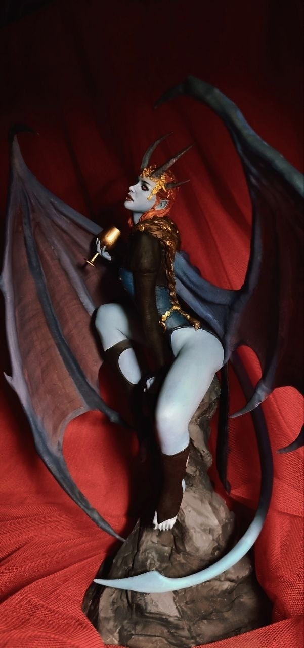 3D фигурка дьяволицы Мизоры (Mizora) из Baldur's Gate 3, фотополимерная печать и роспись