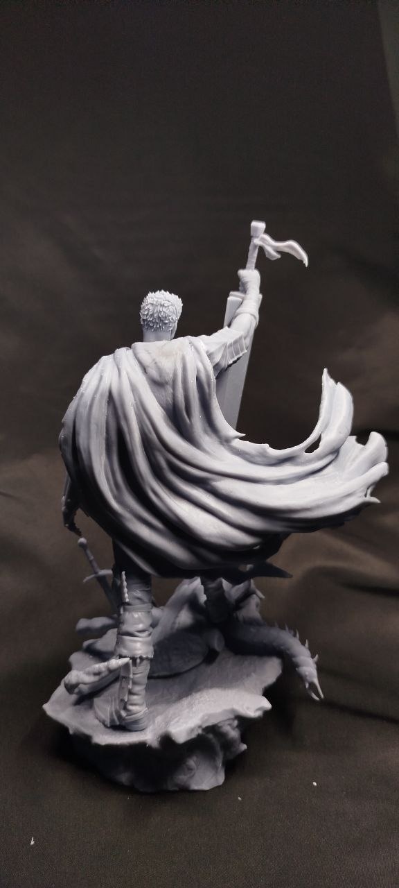 Детализированная 3D фигурка Гатса (Guts) из аниме Берсерк (Berserk), профессиональная ручная покраска