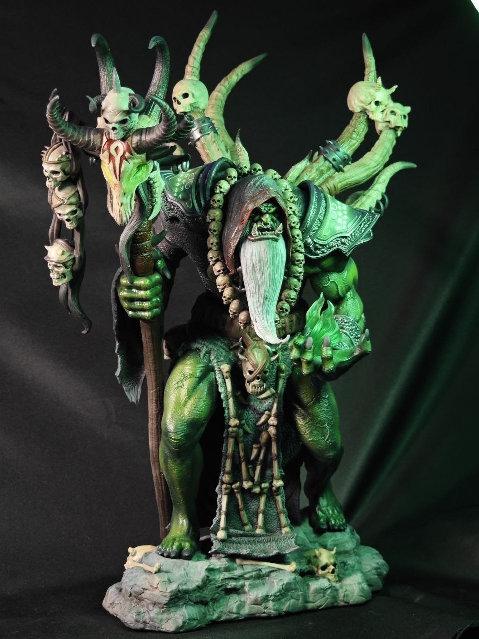 3D статуэтка Гул'дана (Gul'dan) из World of Warcraft (WoW), фотополимерная печать и роспись