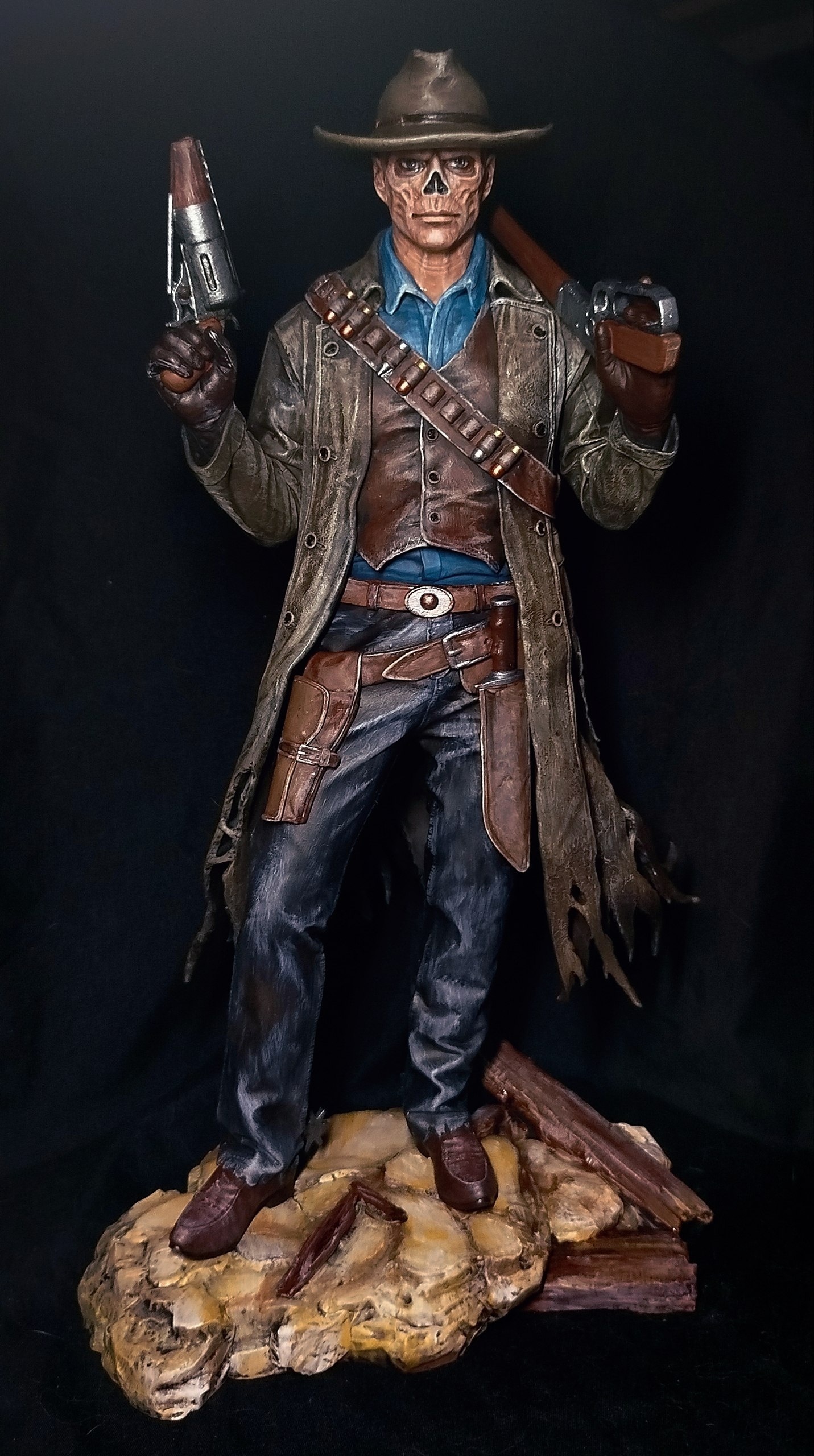 3D фигурка Гуля (The Ghoul) из вселенной Fallout (Фоллаут), ручная роспись деталей