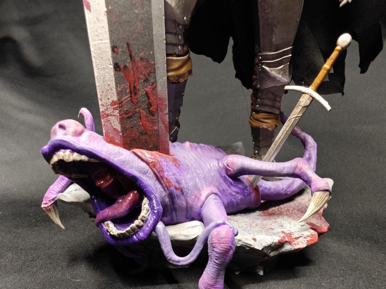 Детализированная 3D фигурка Гатса (Guts) из аниме Берсерк (Berserk), профессиональная ручная покраска