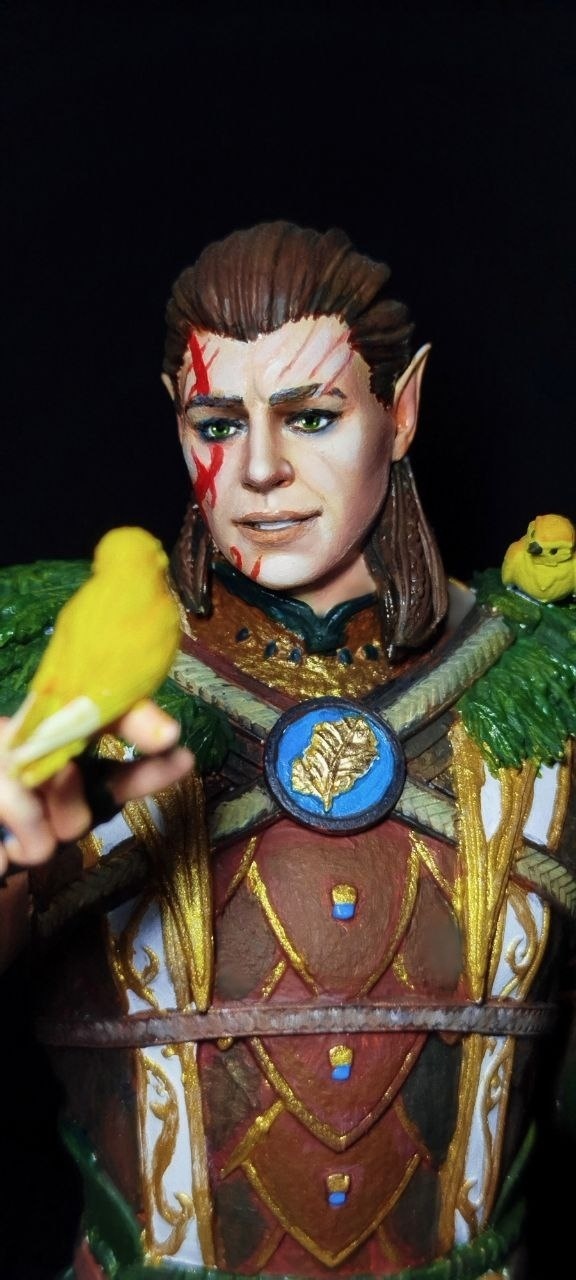 3D статуэтка друида Хальсина (Halsin) из Baldur's Gate 3, фотополимерная печать и роспись