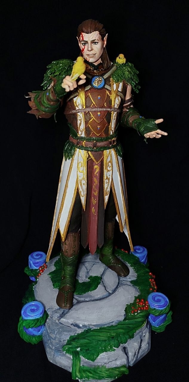 3D статуэтка друида Хальсина (Halsin) из Baldur's Gate 3, фотополимерная печать и роспись