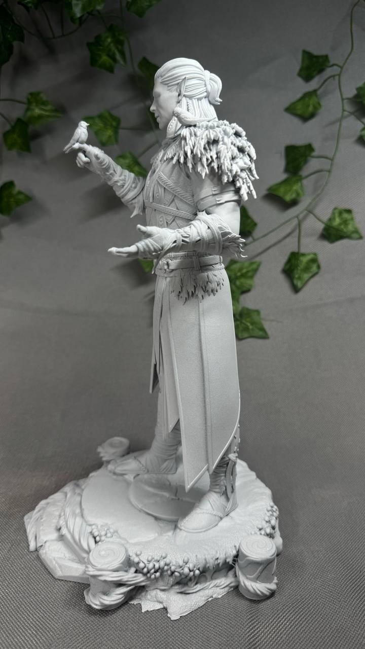 3D статуэтка друида Хальсина (Halsin) из Baldur's Gate 3, фотополимерная печать и роспись