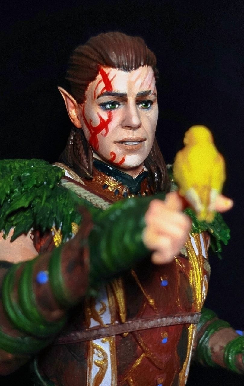 3D статуэтка друида Хальсина (Halsin) из Baldur's Gate 3, фотополимерная печать и роспись