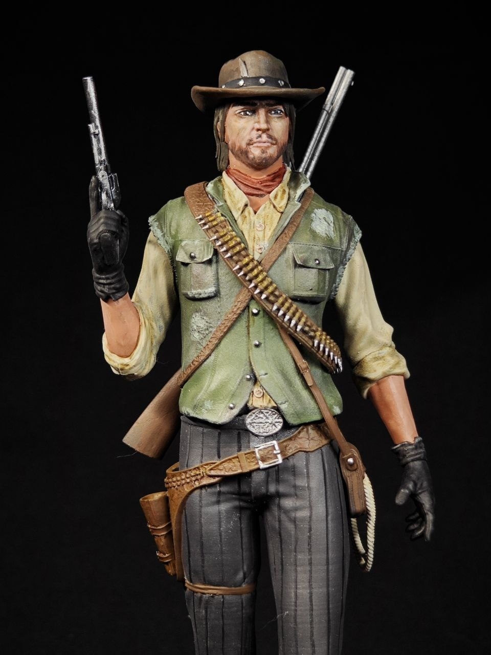 Коллекционная 3D фигурка Джона Марстона (John Marston) из игры RDR2, ручная роспись