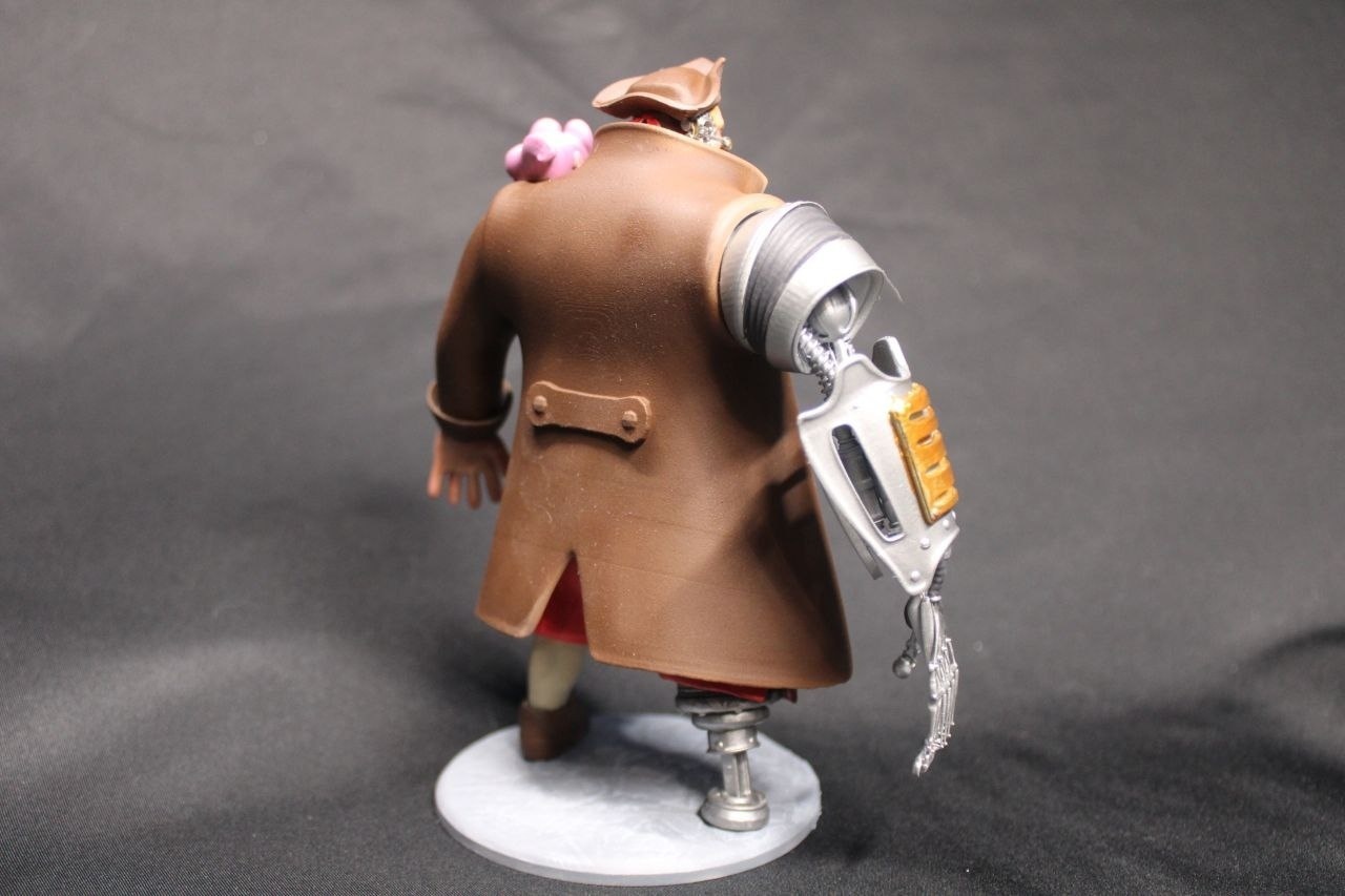 3D фигурка киборга Джона Сильвера (John Silver) из мультфильма Планета сокровищ, ручная работа