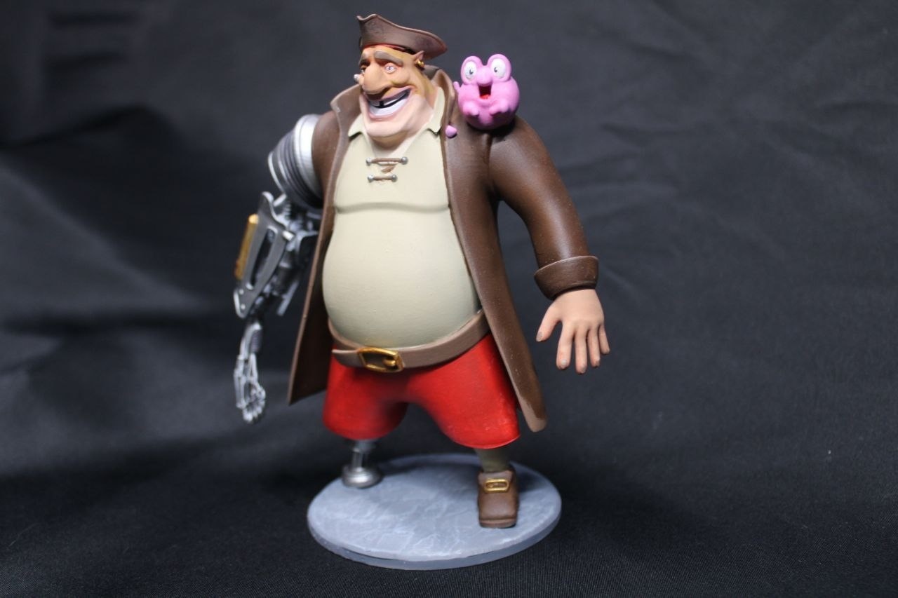 3D фигурка киборга Джона Сильвера (John Silver) из мультфильма Планета сокровищ, ручная работа