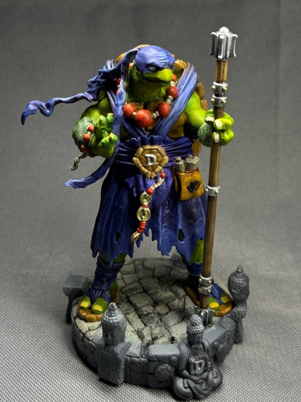 3D фигурка Леонардо (Leonardo) с катанами из Черепашек-ниндзя, ручная покраска