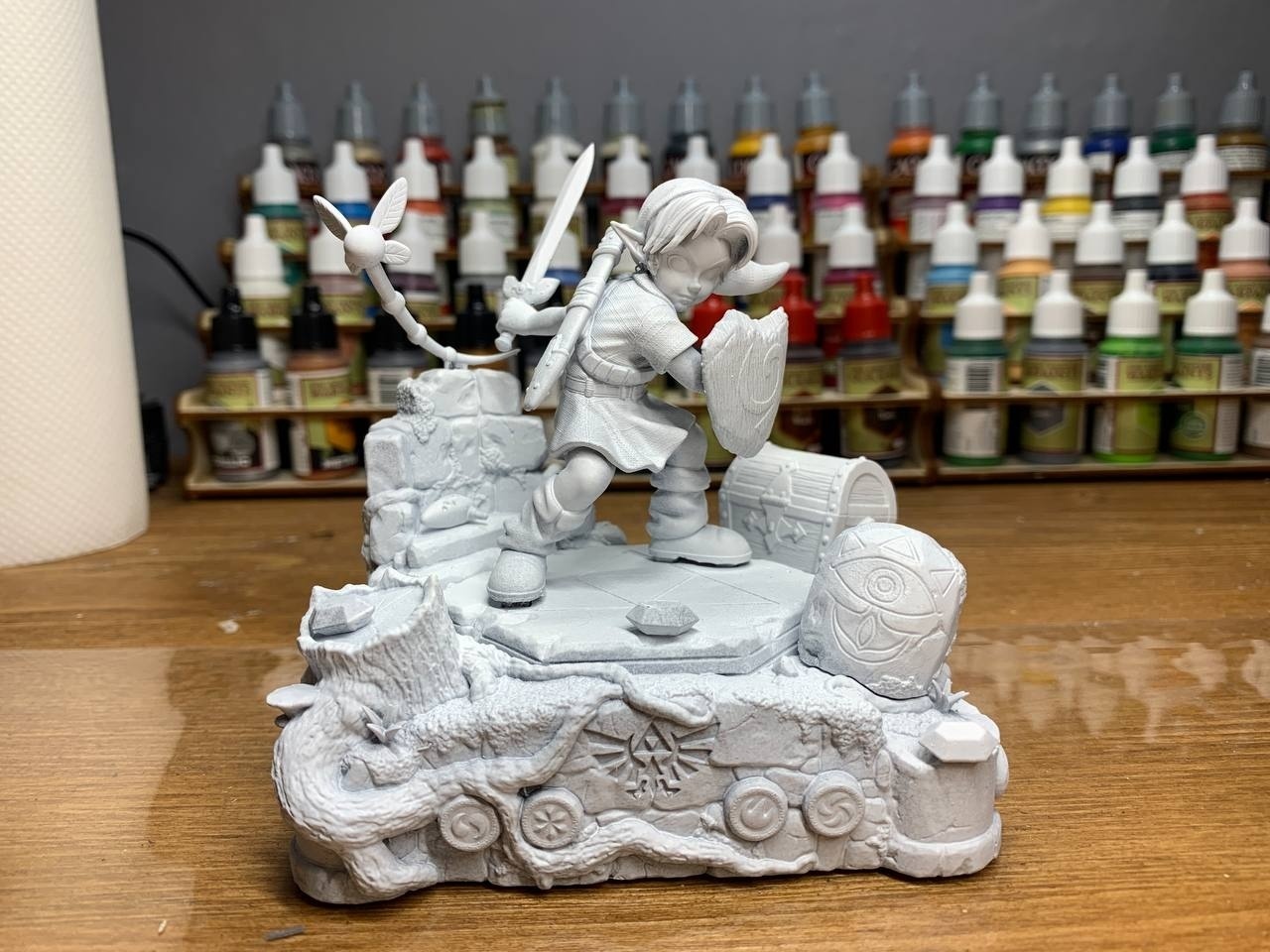 3D фигурка Линка (Link) с Высшим мечом из The Legend of Zelda, фотополимерная печать и роспись