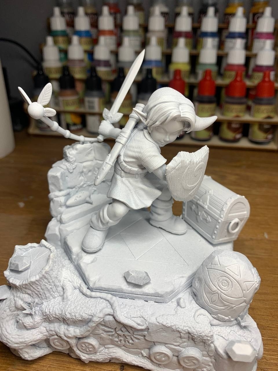 3D фигурка Линка (Link) с Высшим мечом из The Legend of Zelda, фотополимерная печать и роспись