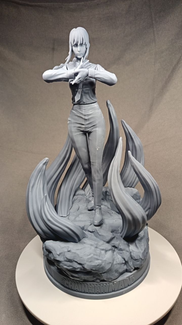 3D фигурка Макимы (Makima) из аниме Человек-бензопила (Chainsaw Man), ручная покраска