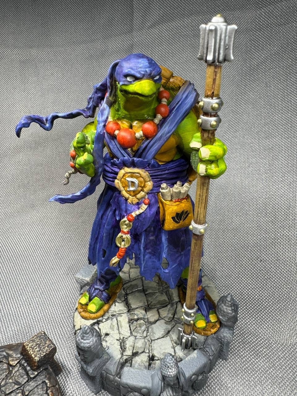 3D фигурка Микеланджело (Michelangelo) с нунчаками из Черепашек-ниндзя, ручная покраска