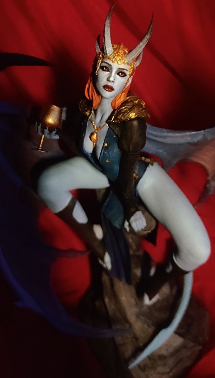 3D фигурка дьяволицы Мизоры (Mizora) из Baldur's Gate 3, фотополимерная печать и роспись