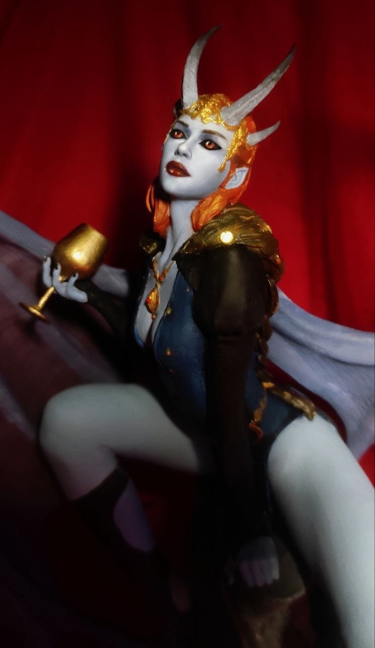 3D фигурка дьяволицы Мизоры (Mizora) из Baldur's Gate 3, фотополимерная печать и роспись