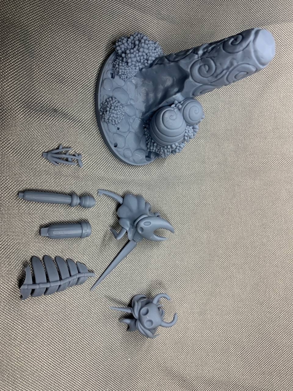 Детализированная 3D диорама по игре Hollow Knight (Полый рыцарь), фотополимерная печать и ручная покраска