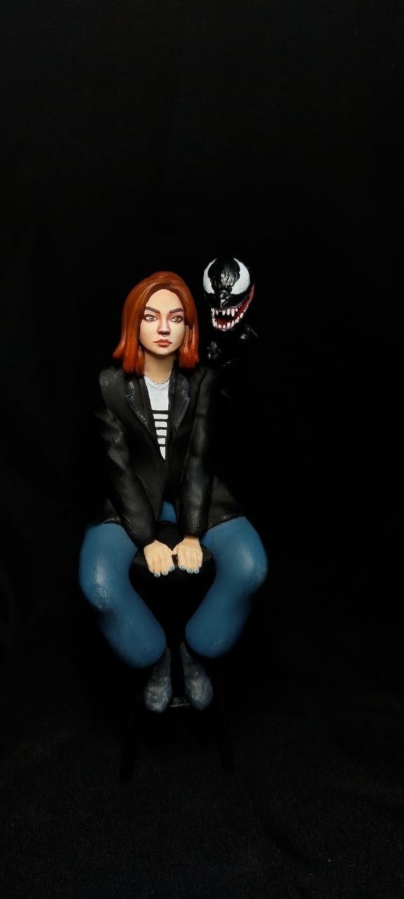 Кастомная портретная 3D фигурка девушки, созданная по фотографии, ручная покраска