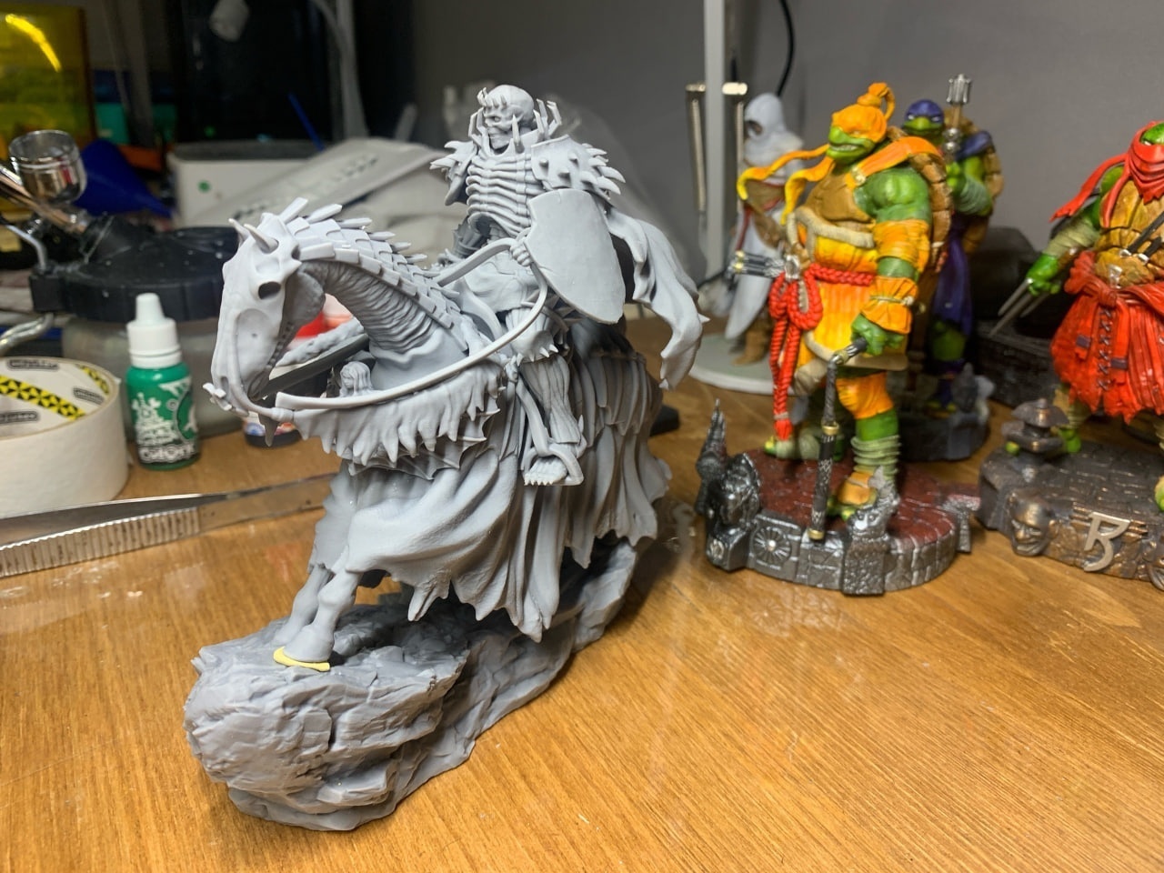 Детализированная 3D статуэтка Рыцаря-Черепа (Skull Knight) на коне из аниме Берсерк, ручная работа