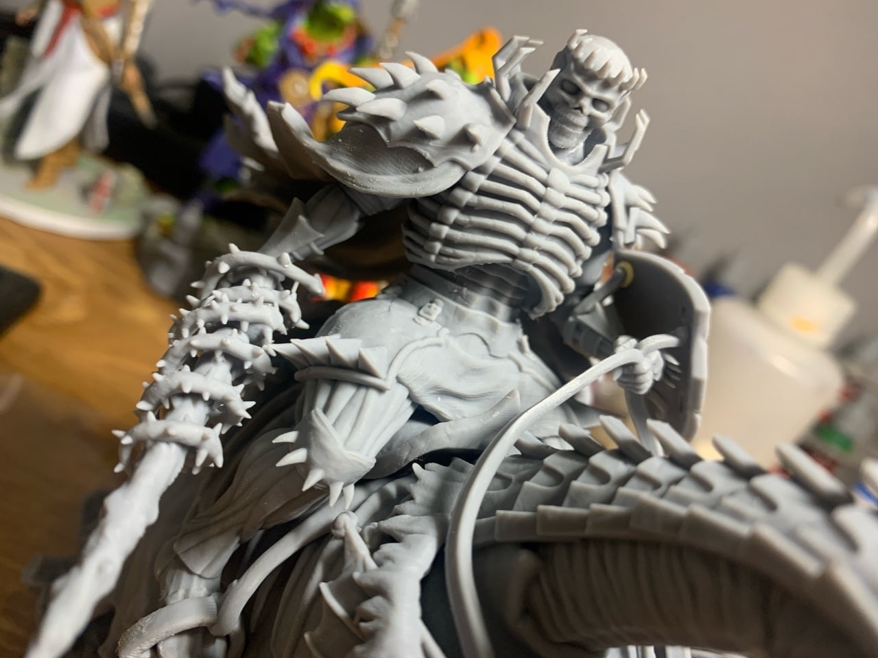 Детализированная 3D статуэтка Рыцаря-Черепа (Skull Knight) на коне из аниме Берсерк, ручная работа